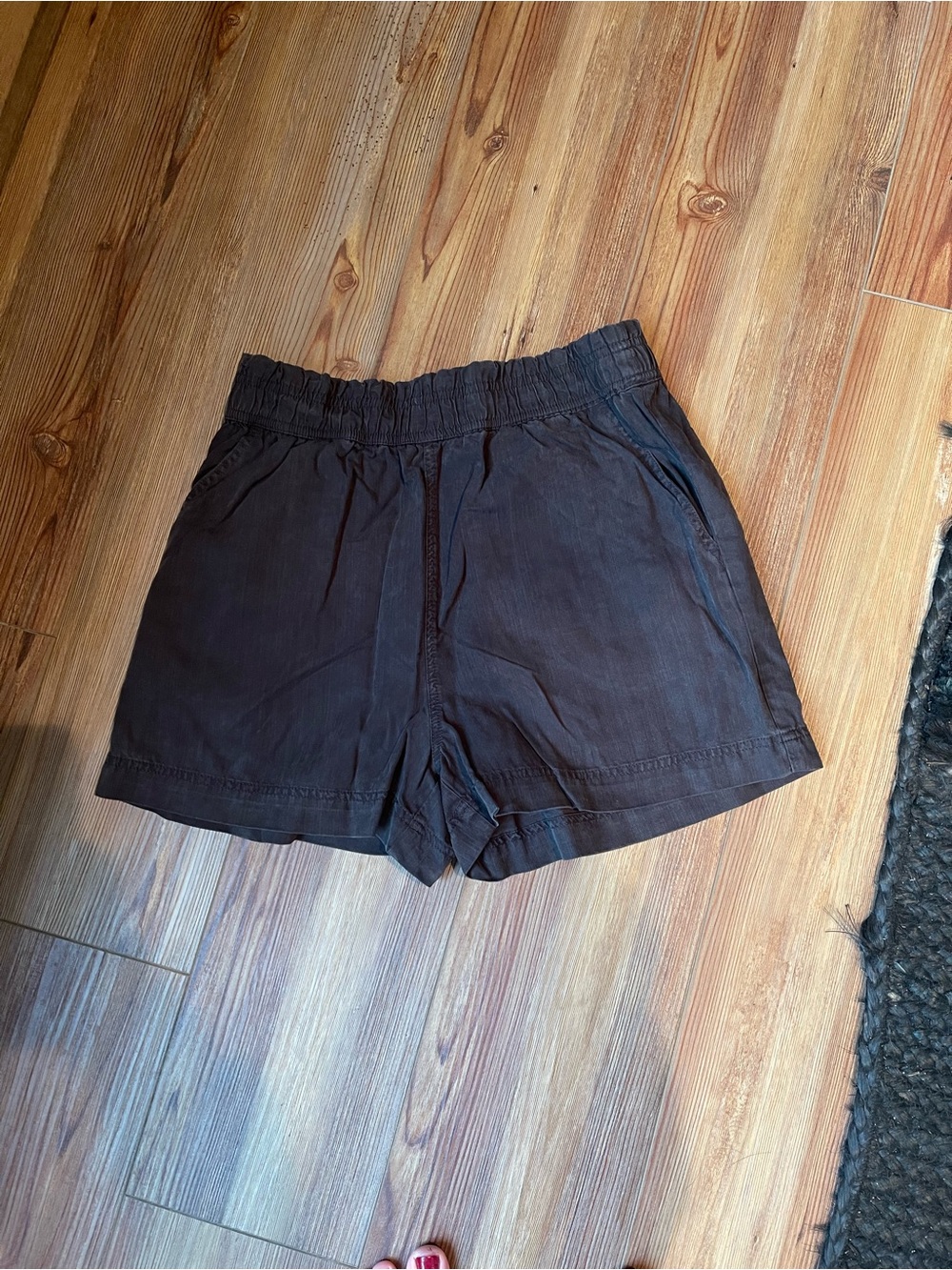 BE COOL Charcoal Elastic-Waist Casual Shorts